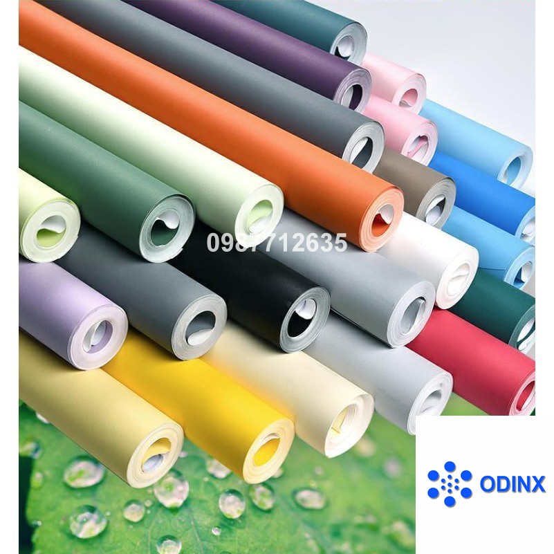 [SALE] 10m Giấy dán tường MỘT MÀU nhiều mẫu - khổ rộng 45cm (có sẵn keo)