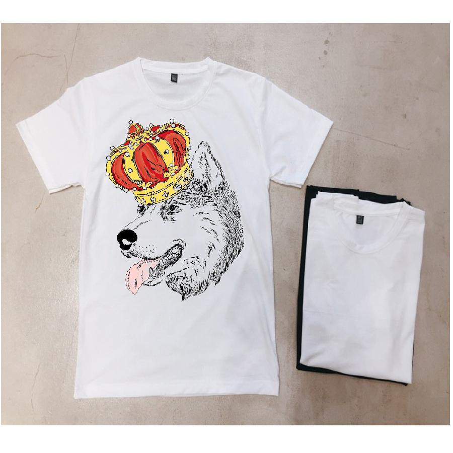 Áo thun nữ in hình sói hoàng gia cao cấp mtt240 ( Trắng )