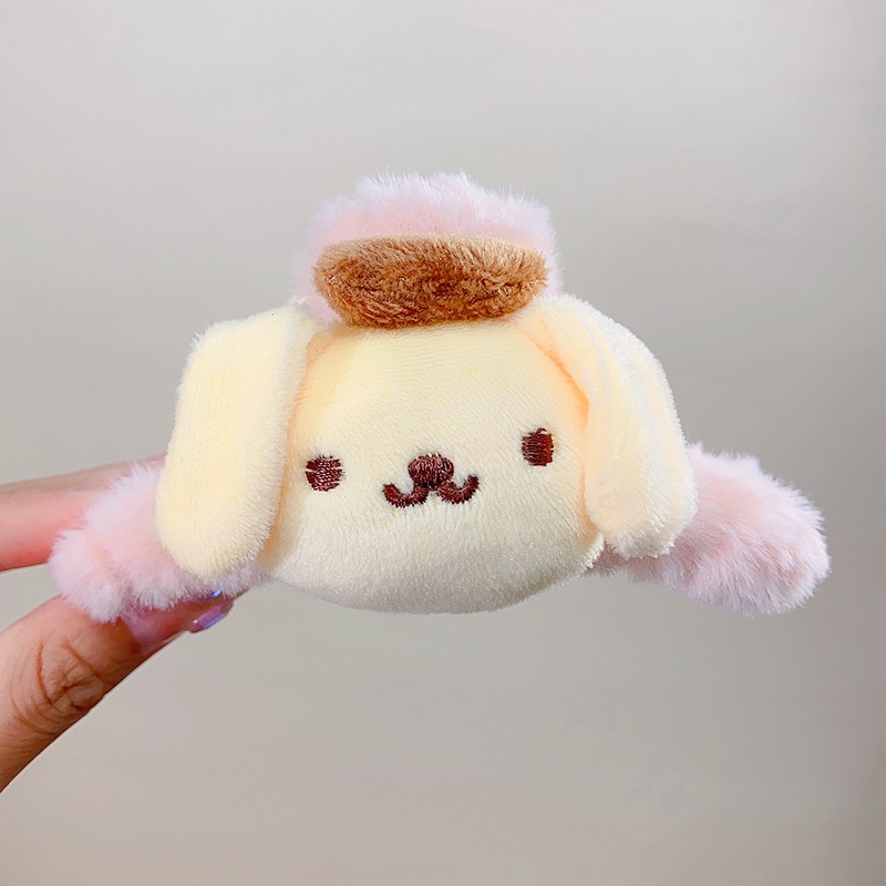 Kẹp Tóc Đính Bóng Lông Hoạt Hình Dễ Thương Thời Trang Thu Đông Cho Bé Gái