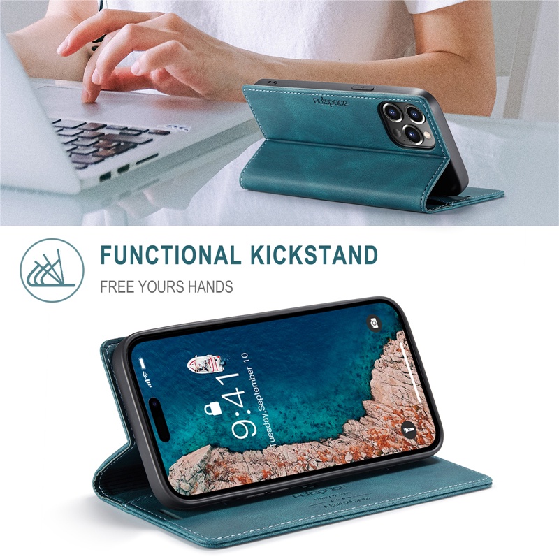 Ốp Điện Thoại Da Ví Lật Từ Tính Có Ngăn Đựng Thẻ Cho IPhone 14 13 12 Mini Pro Max 6s 7 8 Plus