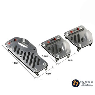 Ốp chân phanh, ga, côn xe số sàn Bộ 3 bọc bàn đạp ô tô chống trượt TYPER hàng cao cấp
