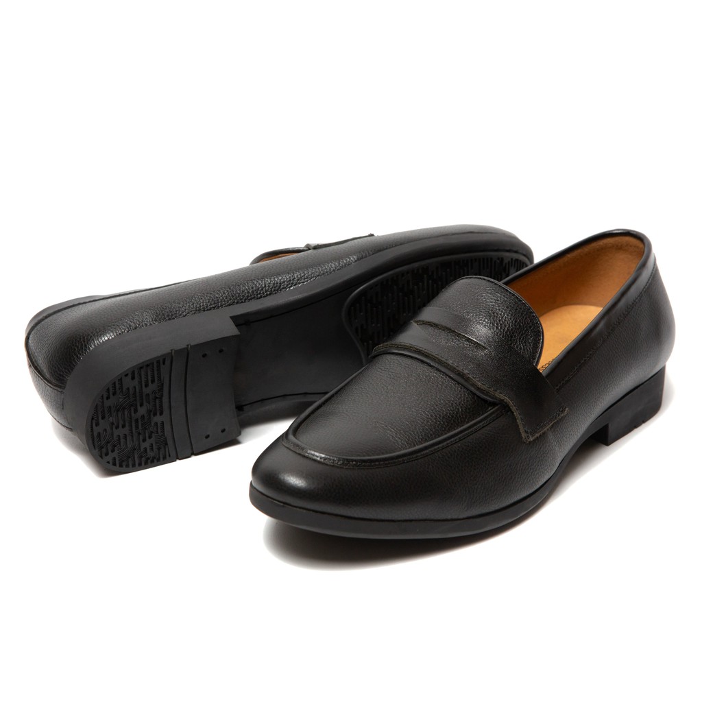 [Mã BMBAULT100 giảm đến 100K đơn 499K] Giày lười Loafers FOR da bò thật Mill hạt màu đen siêu mềm PLF22