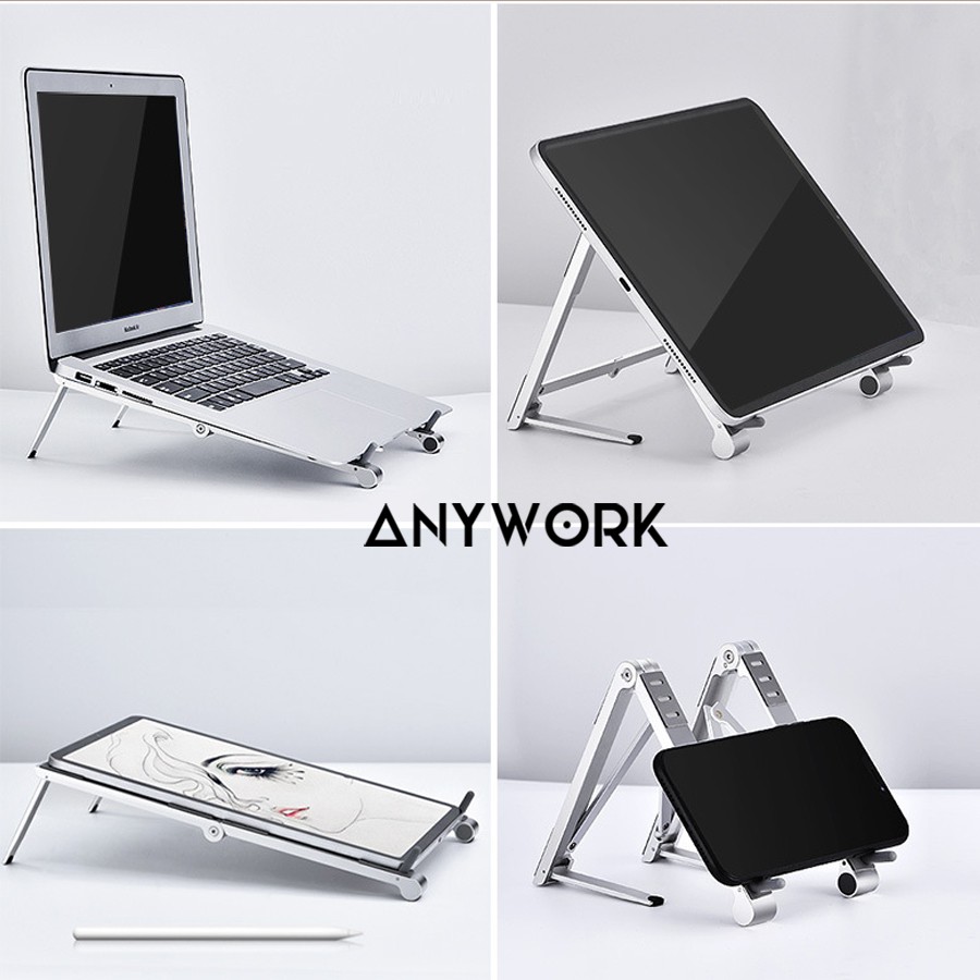 Giá đỡ laptop 2020 bỏ túi  Đa thiết bị máy tính bảng và điện thoại | Anywork