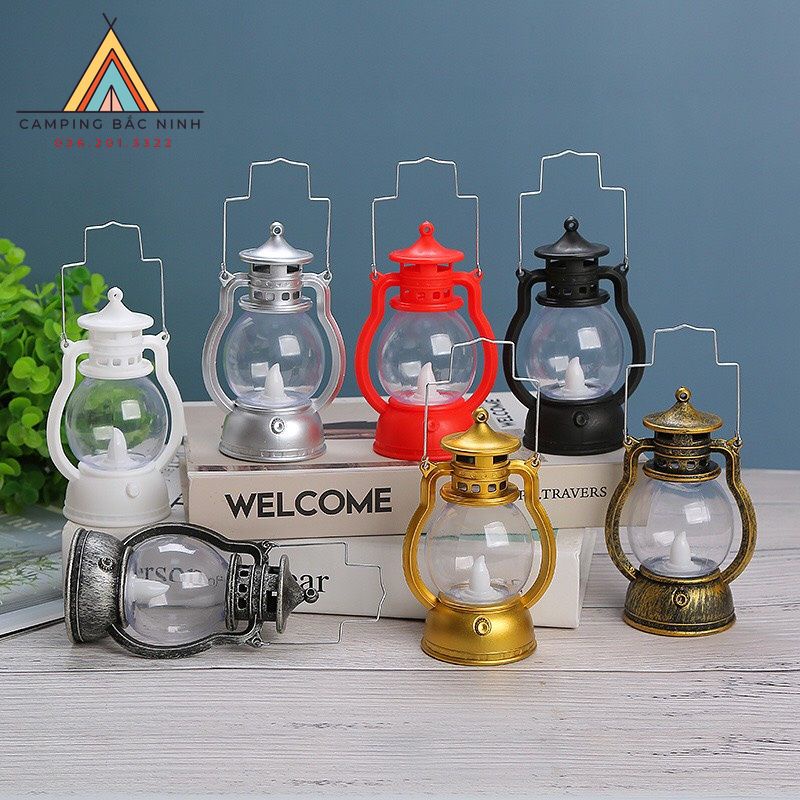 Đèn led nhỏ kiểu đèn dầu cổ điển trang trí phòng ngủ, homestay