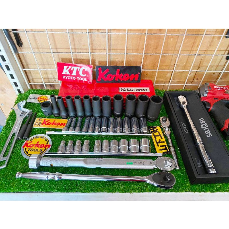 Đầu khẩu đen 1/2 Koken Nhật 14300M, Tuýp đen dùng cho máy vặn bulong - Made in Japan