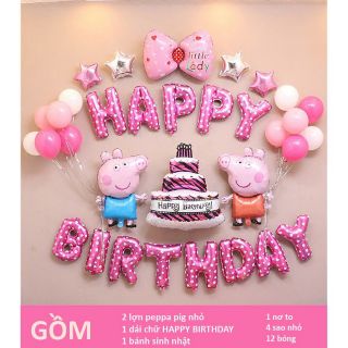 Set bóng sinh nhật heo peppa