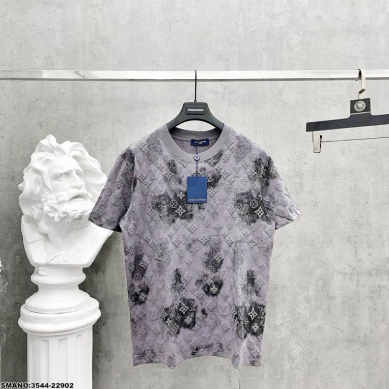 Áo Phông Nam L.V Dập Nổi Loang Cao Cấp - Áo Thun Nam Loang Hoa Dập Nổi Siêu Đẹp