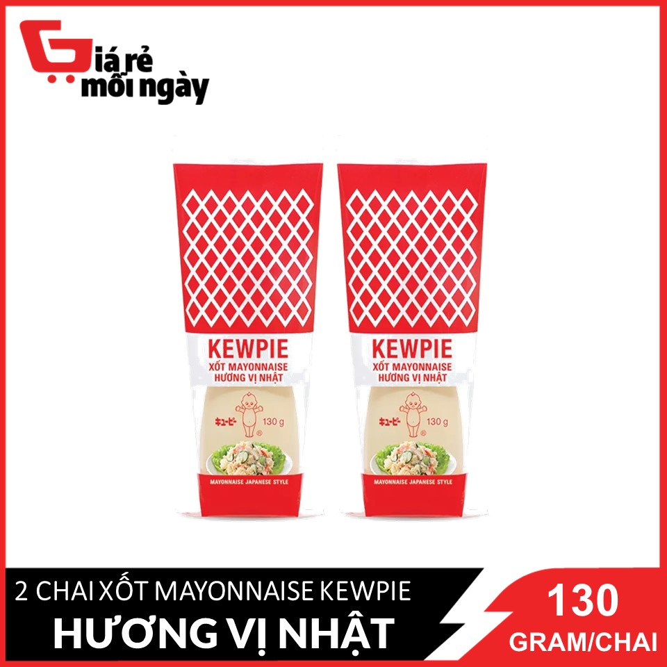 Combo 2 Chai Xốt Mayonnaise Kewpie hương vị Nhật chai 130g