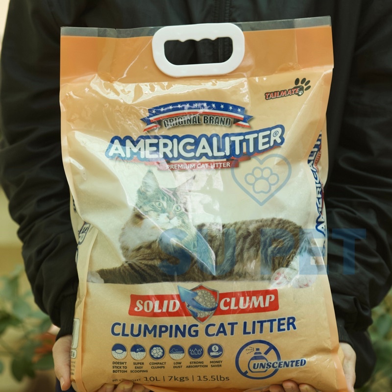 [Mã PET50K giảm Giảm 10% - Tối đa 50K đơn từ 250K] [American Litter] Cát vệ sinh cho mèo - Cát Mỹ American Litter 10L