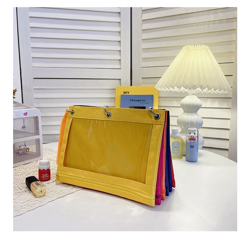 Túi Đựng Mỹ Phẩm Sức Chứa Lớn Bảy Màu Sắc Cầu Vồng Thời Trang