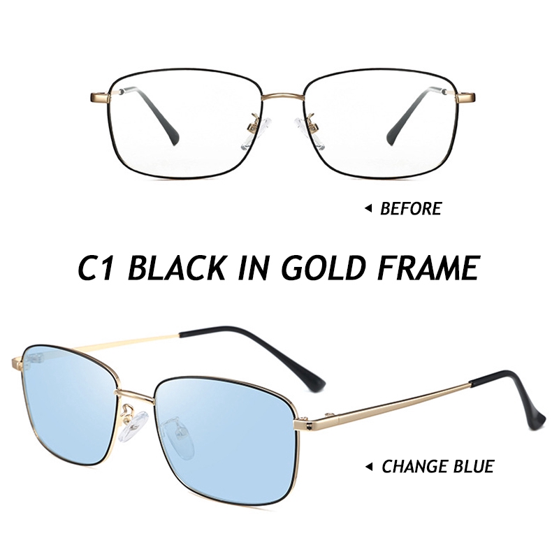 Mắt Kính Thiết Kế Gọng Kim Loại Thay Đổi Màu Thời Trang Unisex | BigBuy360 - bigbuy360.vn