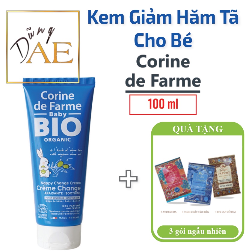 Kem Giảm Hăm Tả Cho Bé Corine De Farme Nappy Change Cream - Certifiee Bio làm mềm vùng mông bé 100ml
