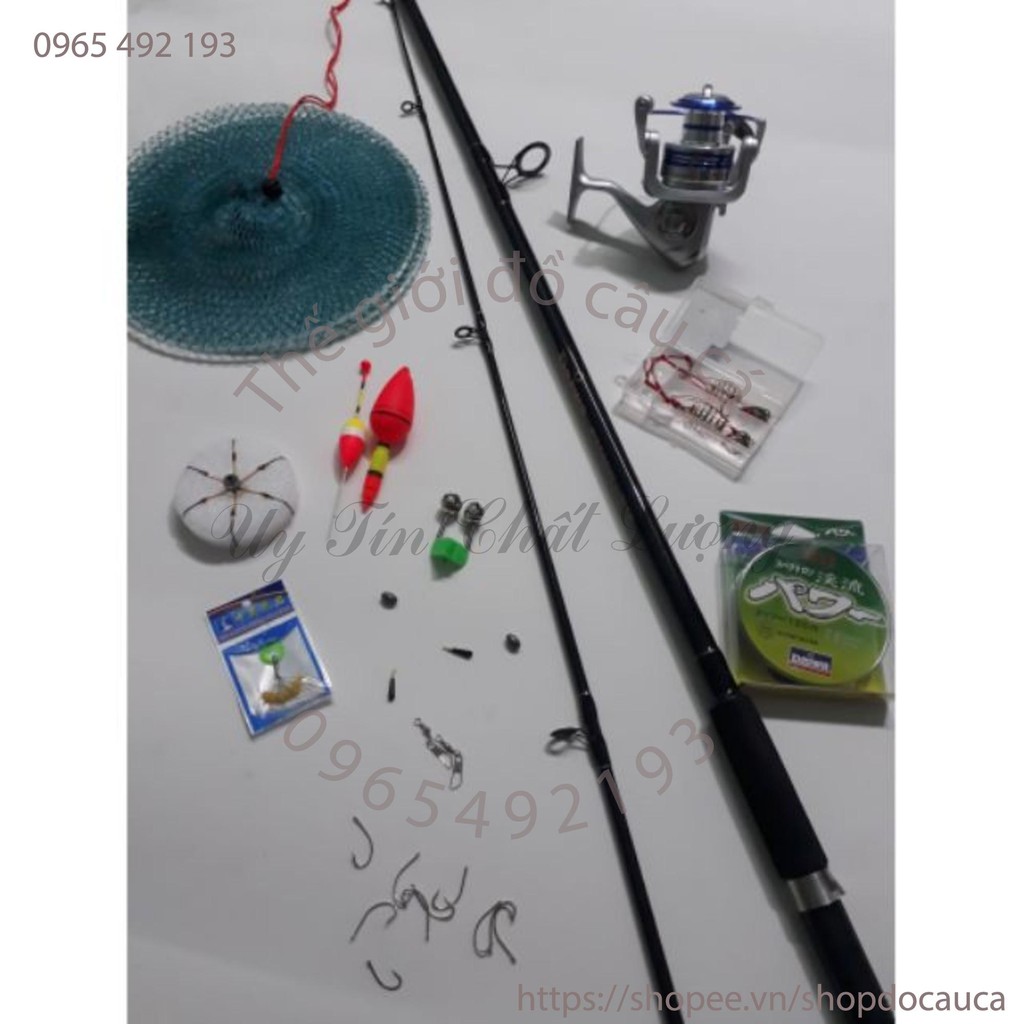 Bộ càn 2 khúc daiwa rỗng 2m7 máy al7000 kèm phụ kiện ( rẻ vô địch )