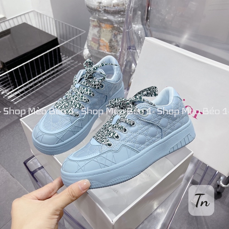 Giày thể thao cd hoạ tiết chìm phối màu trơn fullbox