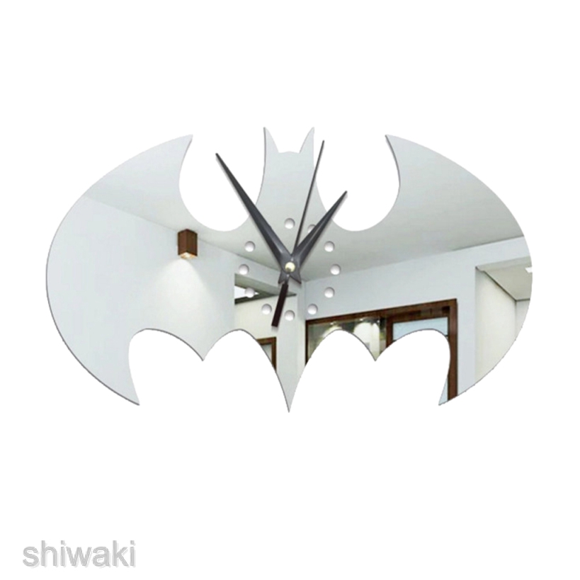 Acrylic Batman Wall Clock Wall Sticker Mute Clock