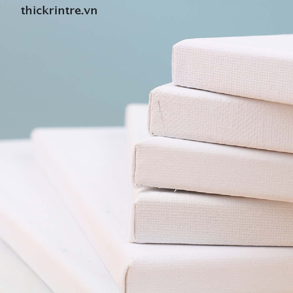 [Mới] Khung Gỗ Vuông Vẽ Tranh Sơn Dầu Canvas Màu Trắng