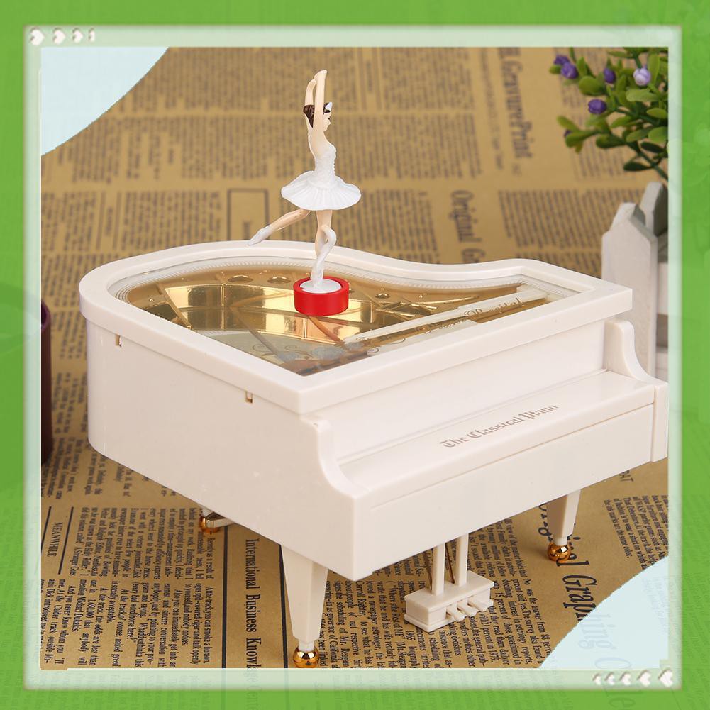 Hộp nhạc lên dây cót kiểu mô hình đàn piano phong cách cổ điển lãng mạn làm quà đám cưới sinh nhật trang trí nhà cửa