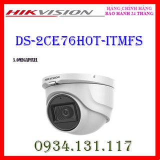 Camera dome hd-tvi hồng ngoại 5.0 megapixel hikvision ds-2ce76h0t-itmfs