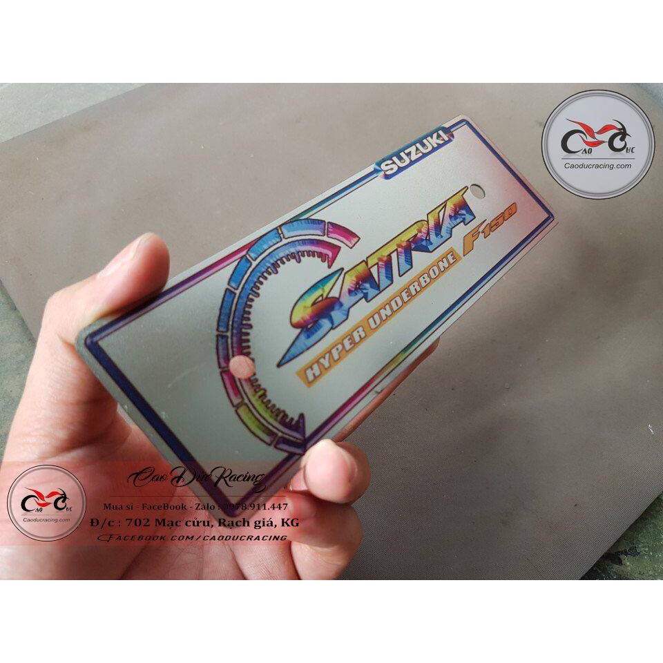 Bảng tên Satria  inox full ốc