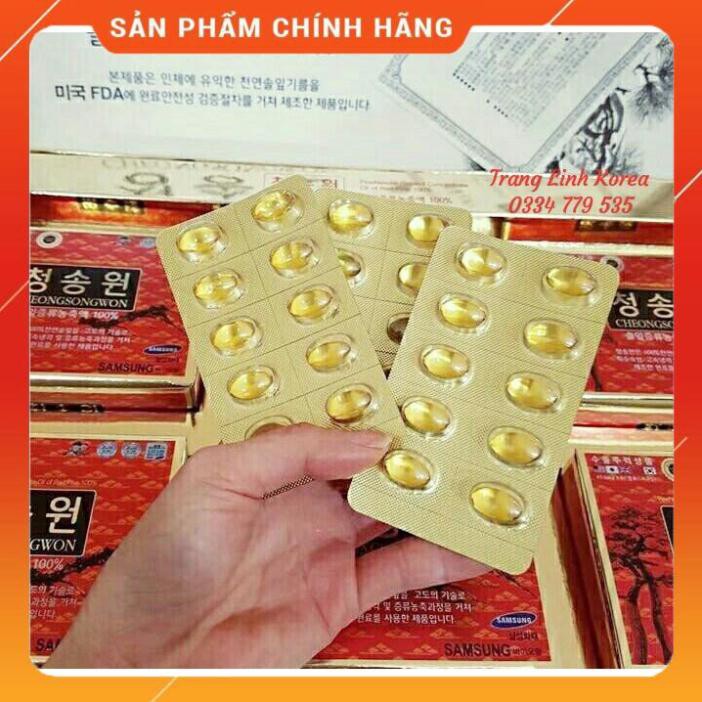 Tinh Dầu Thông Đỏ Hàn Quốc Cheongsongwon, Hộp đỏ 180 viên