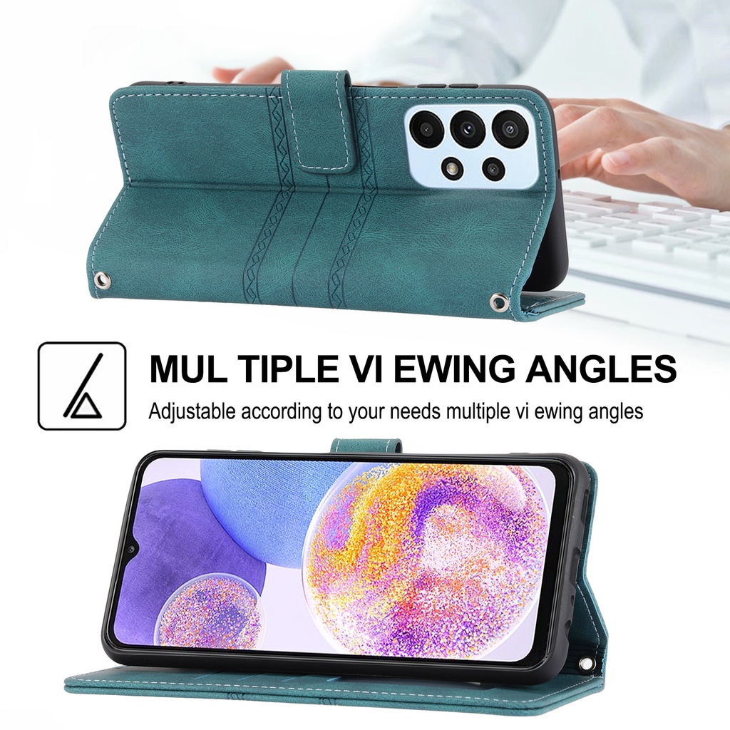 Vỏ Bao Da Điện Thoại Nắp Gập Từ Tính Có Ngăn Ví Cho samsung galaxy a23 a05s a05 a54 a34 a24 a14 a04e / f04 / m04 4g Vỏ