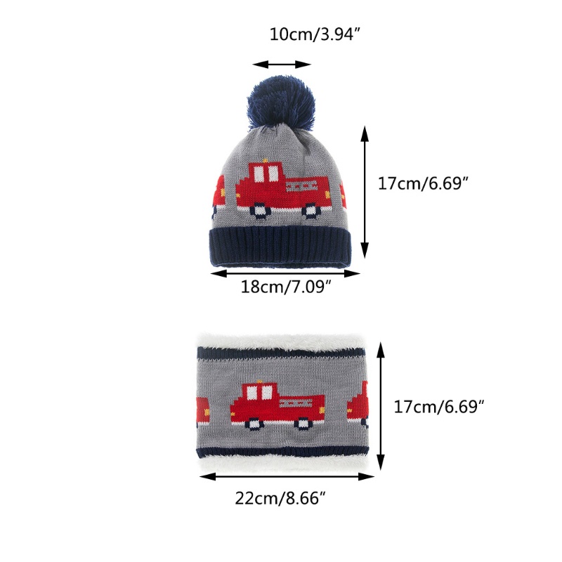 Set Mũ beanie + Khăn Choàng Cổ Cho Bé 0-4 Tuổi