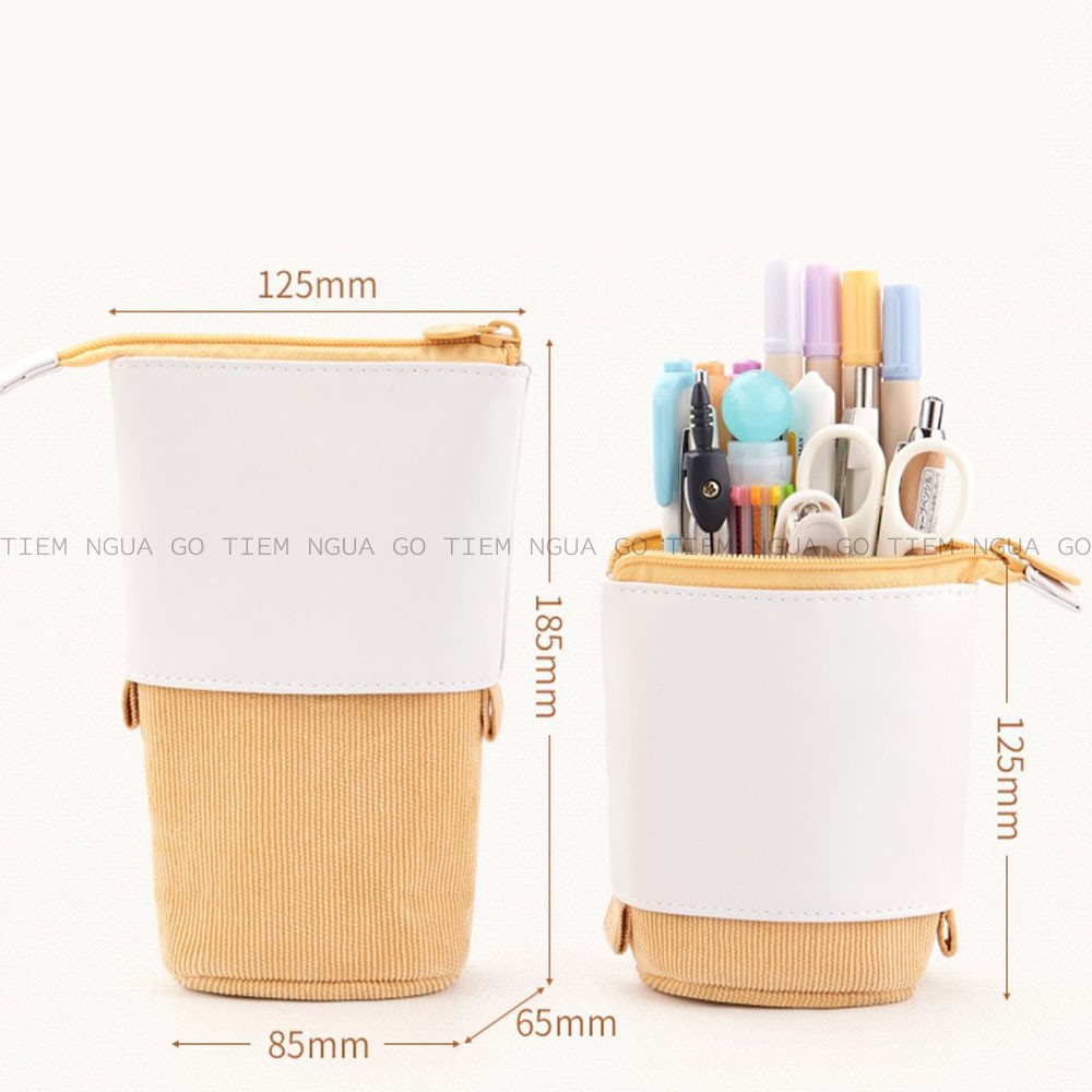 Pop-up Pen Case, Túi Bút Vải, Hộp Bút Vải Canvas, Nhiều Ngăn Đa Năng Nhiều Ngăn Dễ Thương Cho Học Sinh - Tiệm Ngựa Gỗ