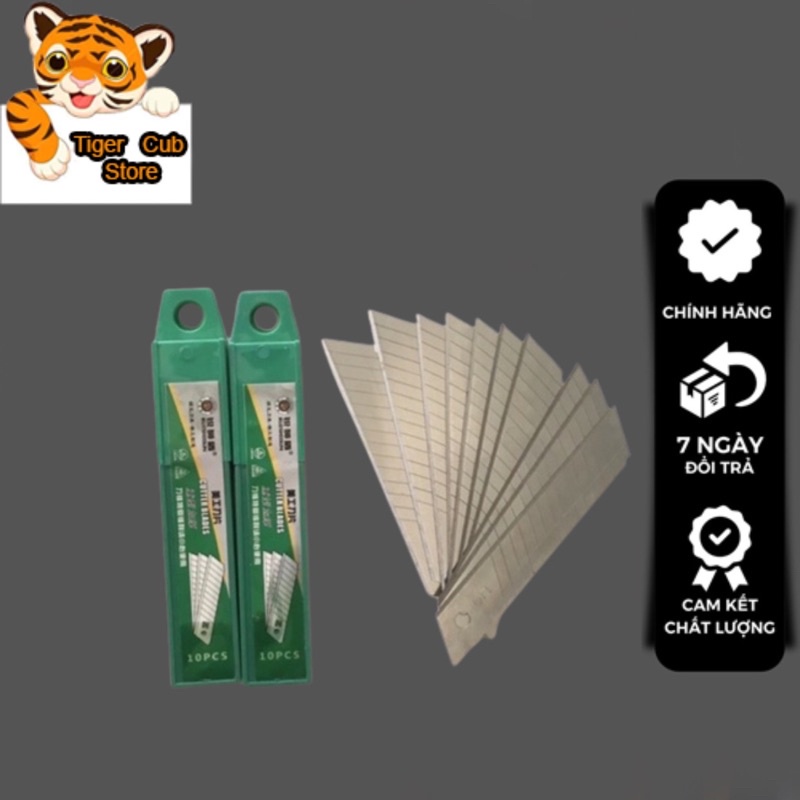 Hộp 10 lưỡi dao rọc giấy thép SK5