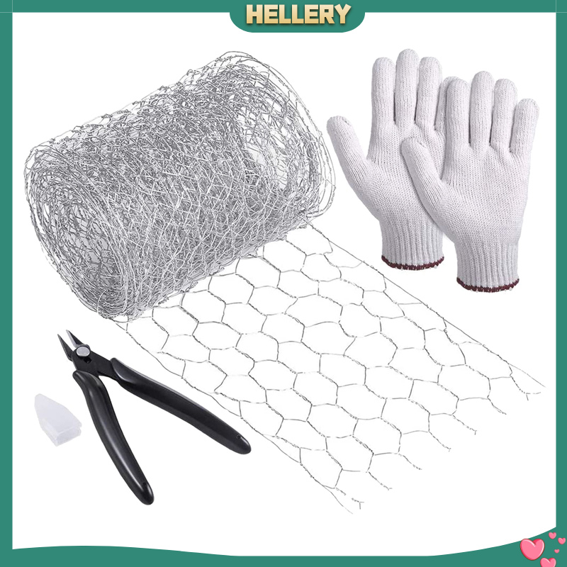 [HELLERY]Galvanized Poultry Mesh Fencing Chicken Wire Net Rabbit Netting