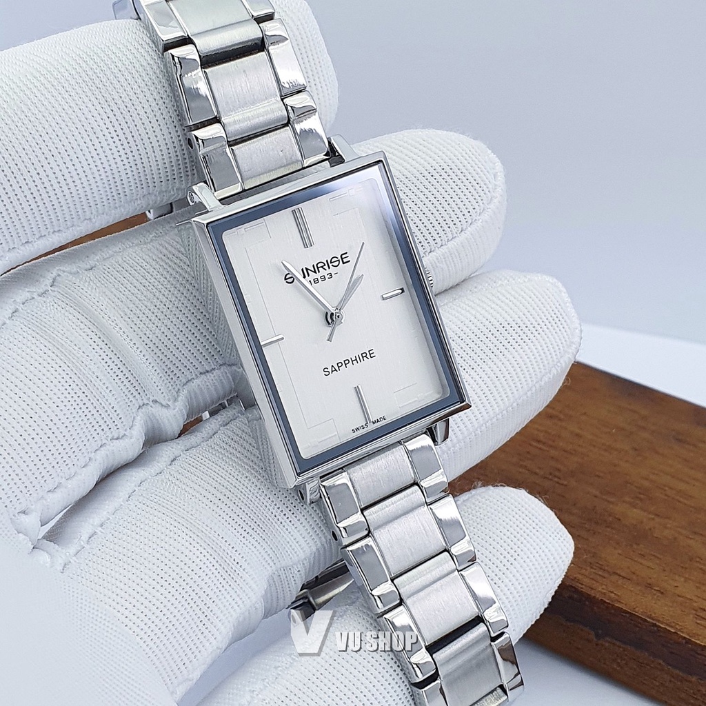 Đồng hồ nữ SUNRISE 9015SA Mặt vuông Chính hãng