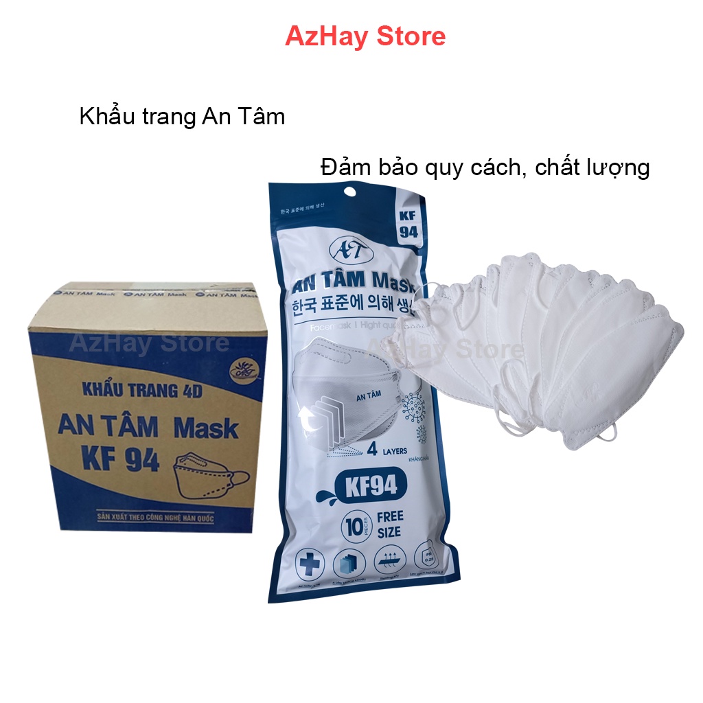 Khẩu trang KF94 An Tâm, khẩu trang 4d kháng khuẩn