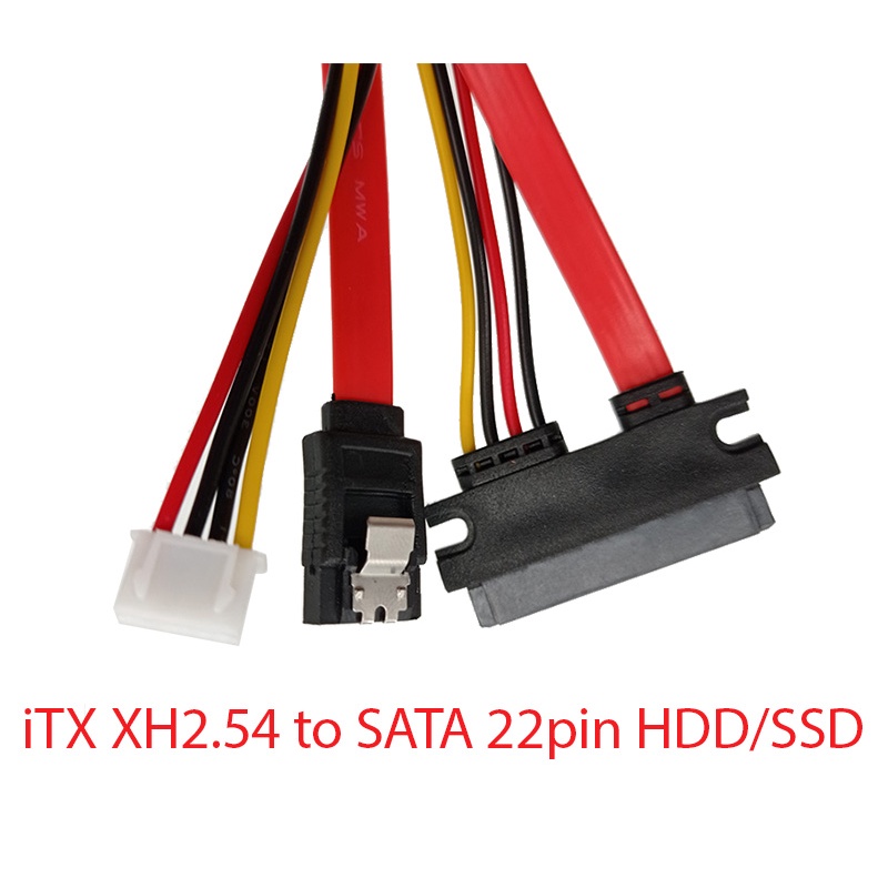 Dây cáp nguồn iTX XH2.54mm sang SATA 22pin HDD-SSD