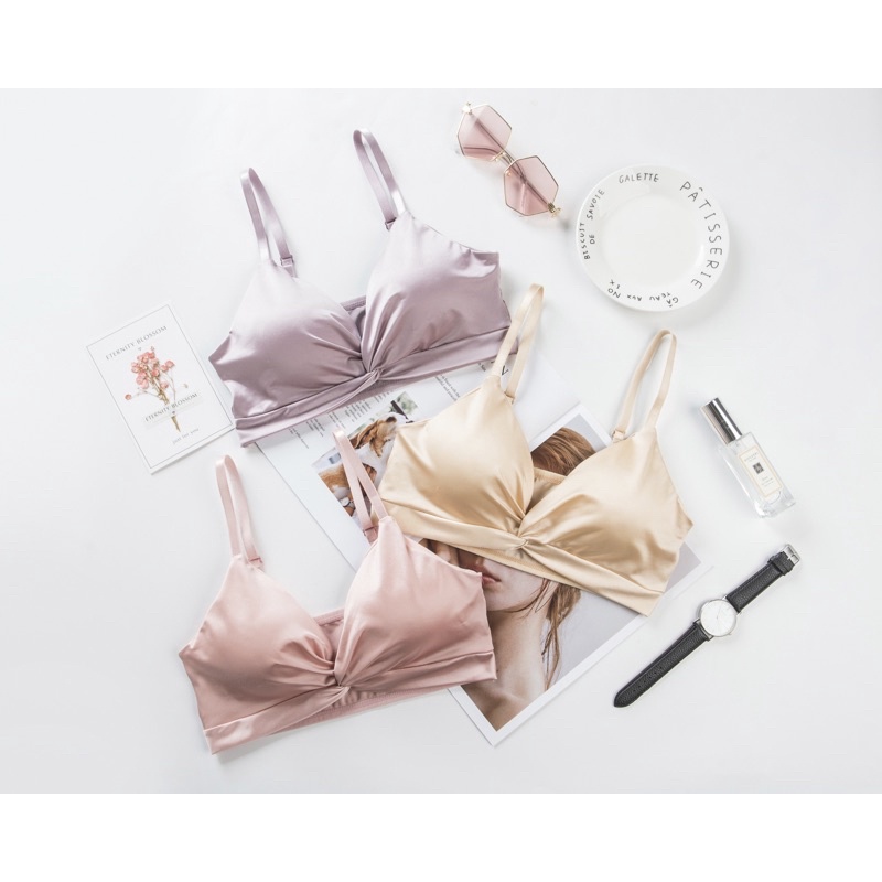 ♥️ Áo Lót Nữ ♥️Áo bra cao cấp xoắn nơ chéo A265 bralette mút dày abc89 | BigBuy360 - bigbuy360.vn