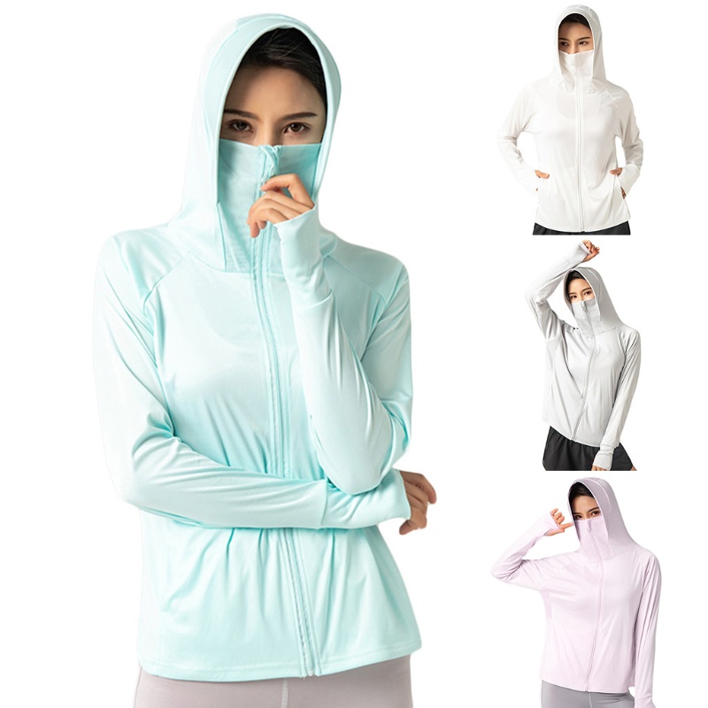 Áo khoác nữ có nón khóa kéo thời trang UPF 50