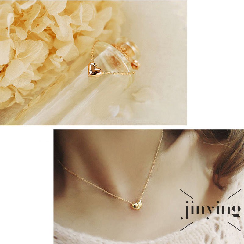 GETNOIVAS ❤S Wind Fashion Women Alloy Love Heart Pendant Necklaces Charm Necklace Jewelry Gifts