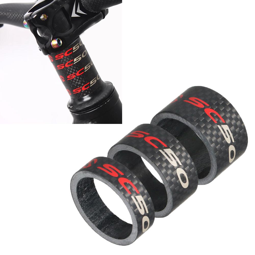 Phuộc Trước 3K SC50 28.6mm 1-1 / 8 &quot;Bằng Sợi Carbon Cho Xe Đạp