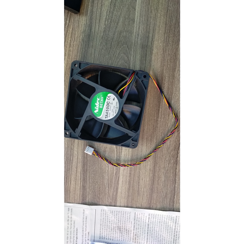 Quạt tản nhiệt nidec 12 1.4A 1.85A Quạt hút/thổi siêu mạnh fan vuông 12V 12cm