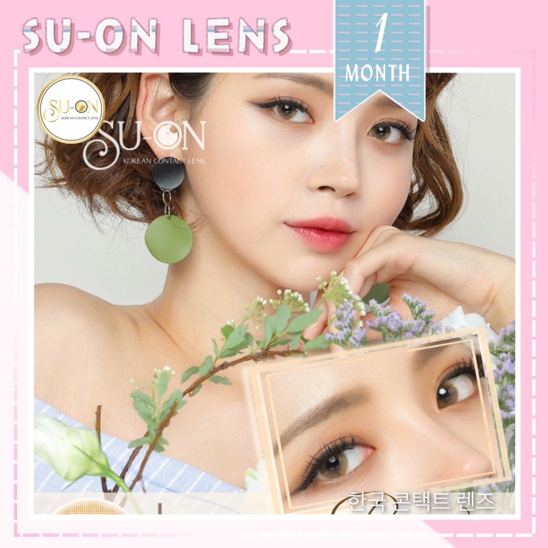 {Lens 1 tháng} Kính áp tròng HOLIDAY BROWN + tặng bộ dụng cụ mini