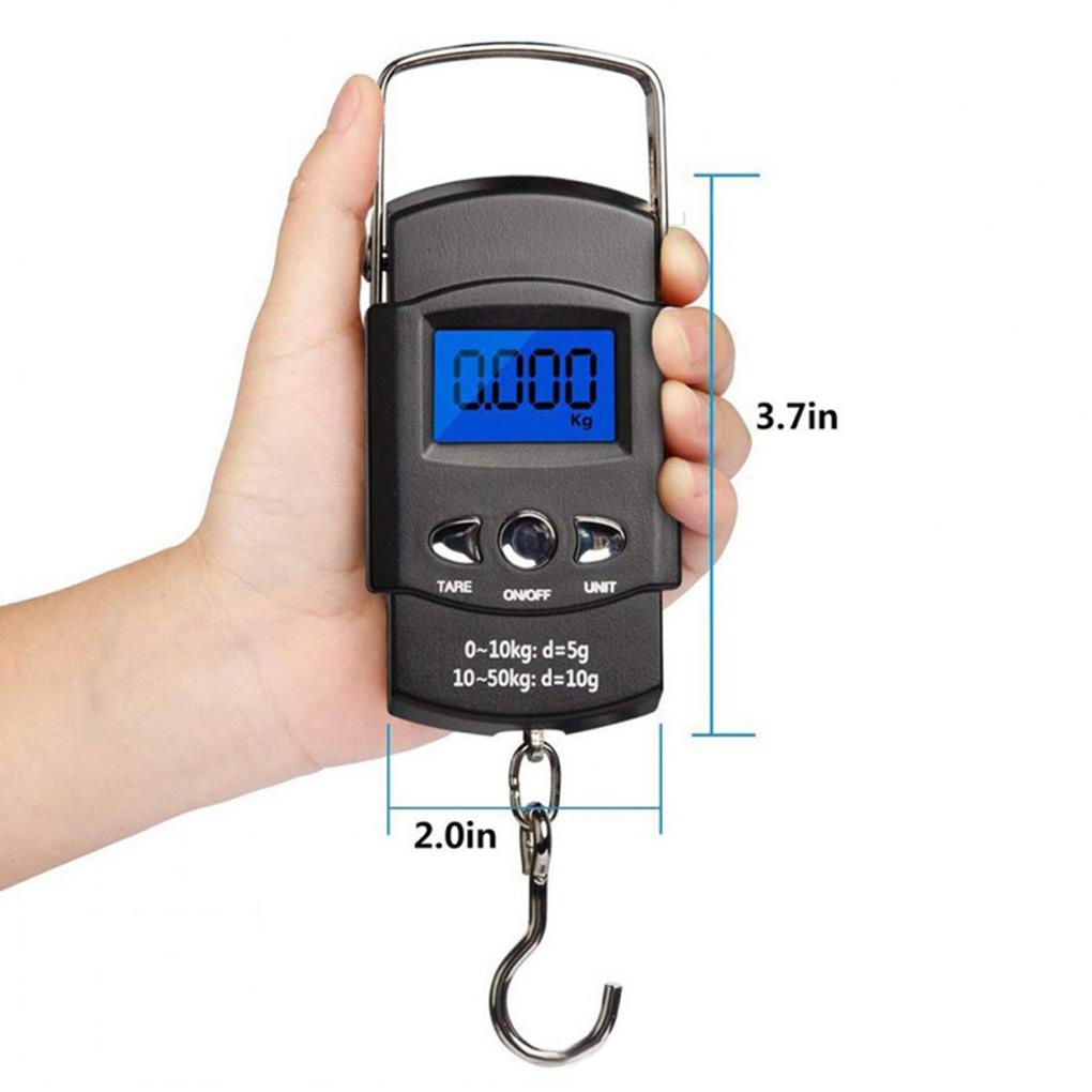 [Global] 50kg/10g Digital Scale Travel Fishing Luggage Postal Hanging Hook Electronic Weighing Machine