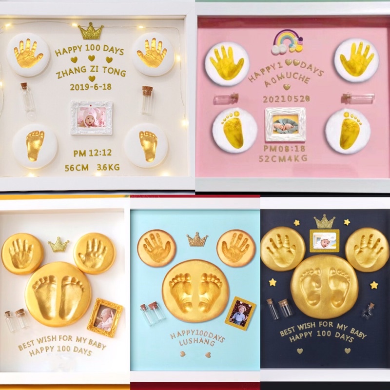 Khung tranh in hình miễn phí cho bé, đồ handmade tự làm có khung ảnh kèm sticker nổi Baby sociu