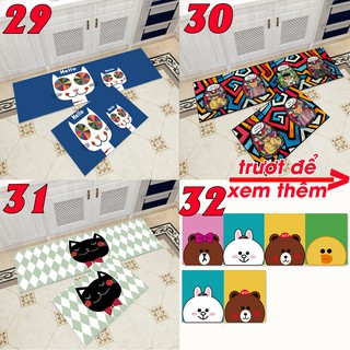 Bộ 2 thảm bếp trang trí đẹp, mới nhất 2021 (40x60, 40x120 cm)