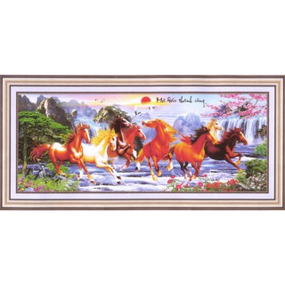 Tranh Thêu Chữ Thập 3D Mã Đáo Thành Công 223049 (KHÁCH TỰ THÊU) KT:144X61CM