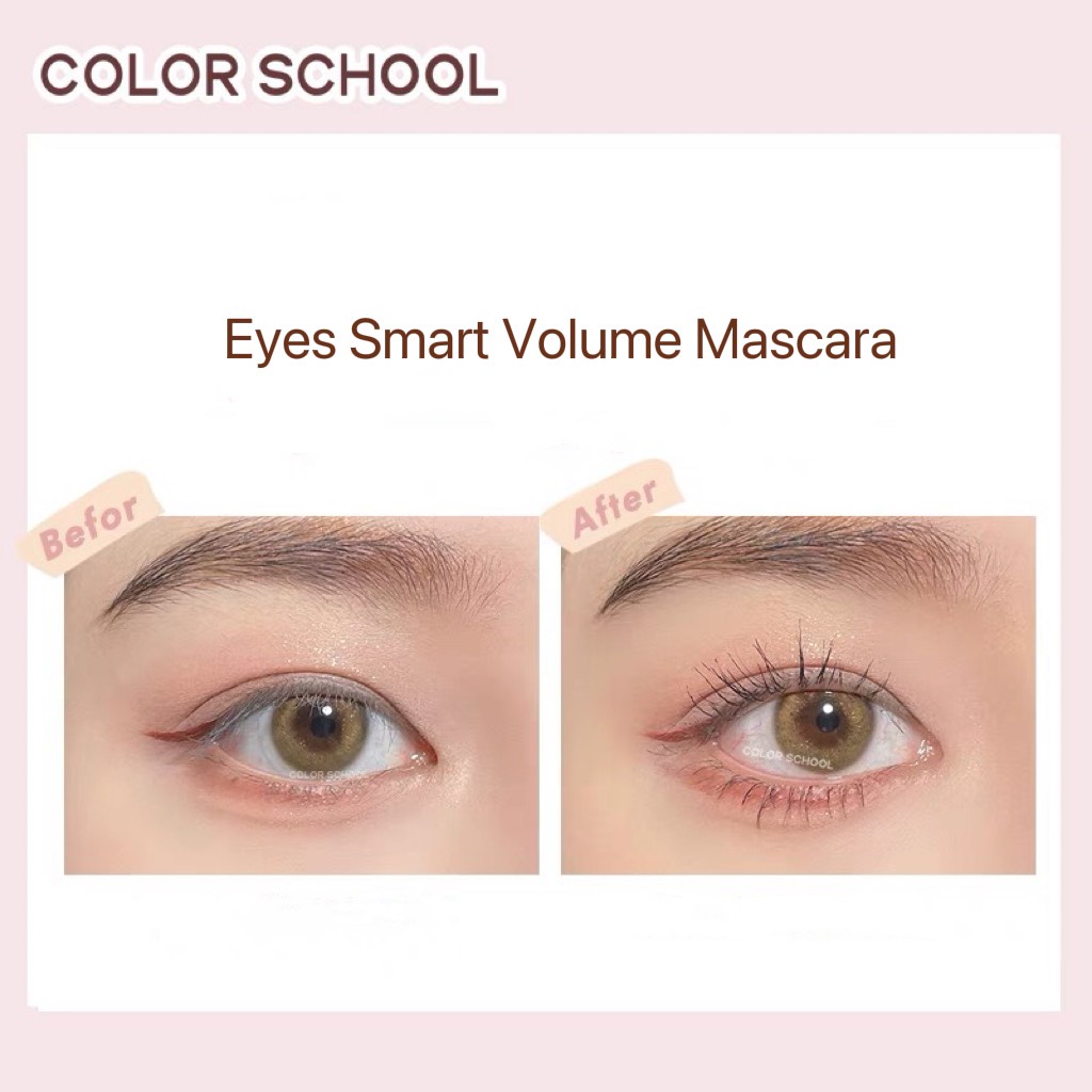 Chuốt mi COLOR SCHOOL Eyes Smart Volume Mascara cong mi dày mi HOLD LIVE Magic Double Head HL493 HLIV75 CS024 COLO03