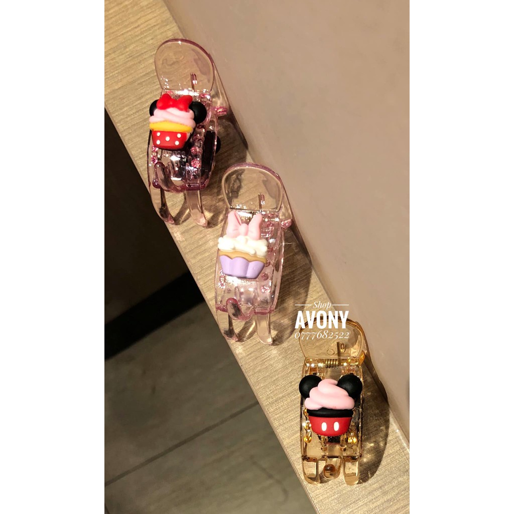 [đẹp] kẹp tóc càng cua, Bấu tóc 3 - 5 răng trong đính icon Mickey và donald