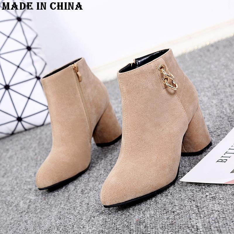 Giày Bốt Martin Cổ Thấp Chất Nhung Phong Cách Anh Quốc Hợp Mùa Thu Đông Size 34-43