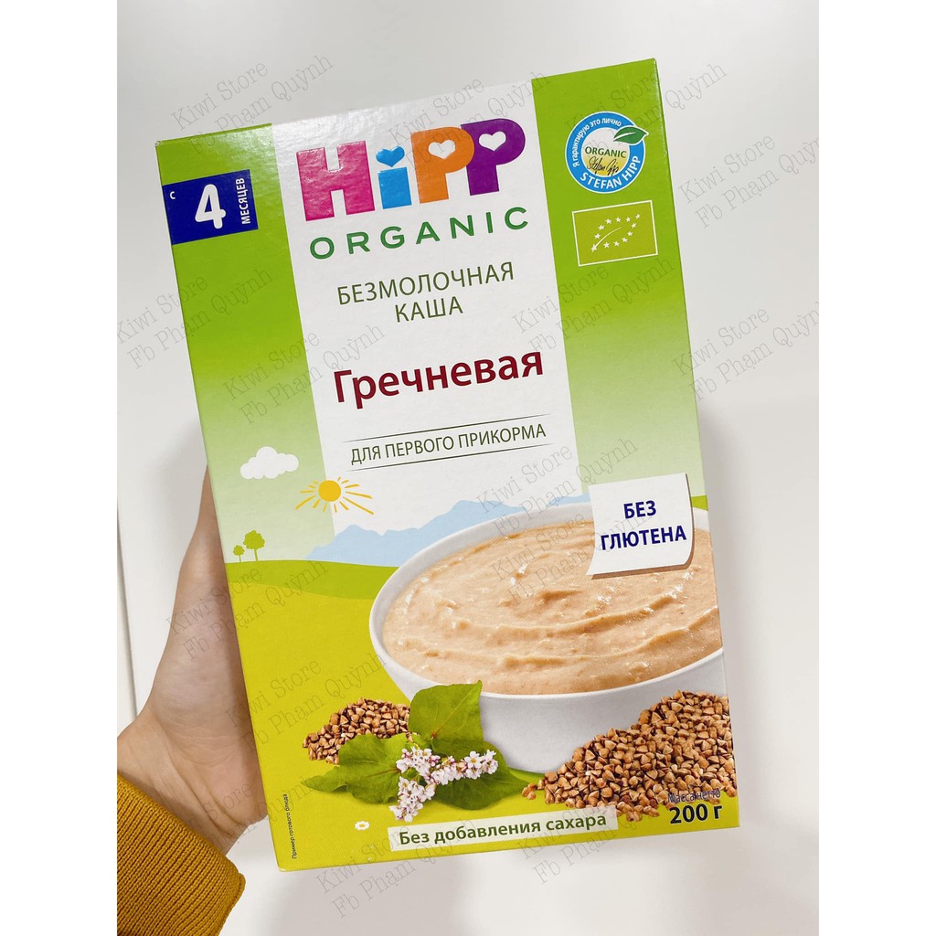 Bột ăn dặm Hipp Organic Nga 200gr cho bé 4/5/6M+