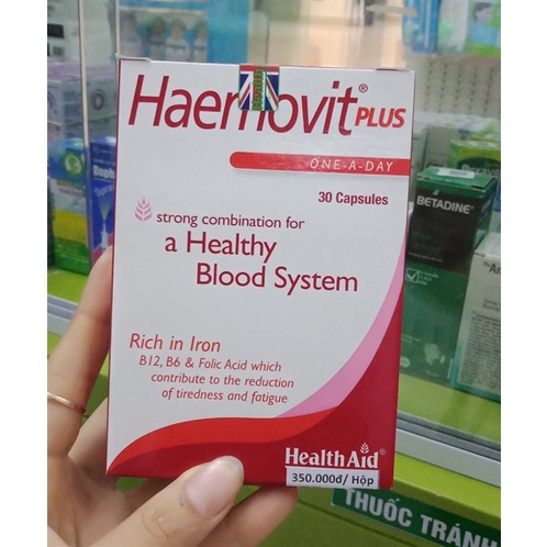 [CHÍNH HÃNG] HealthAid haemovit plus giúp cung cấp sắt và các vitamin thiết yếu