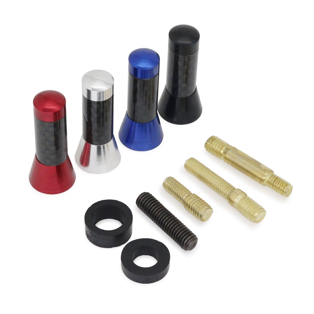 1 Ăng Ten Thu Sóng FM/AM Bằng Sợi Carbon Kim Loại 3.5cm 8cm 12cm Gắn Nóc Xe Hơi