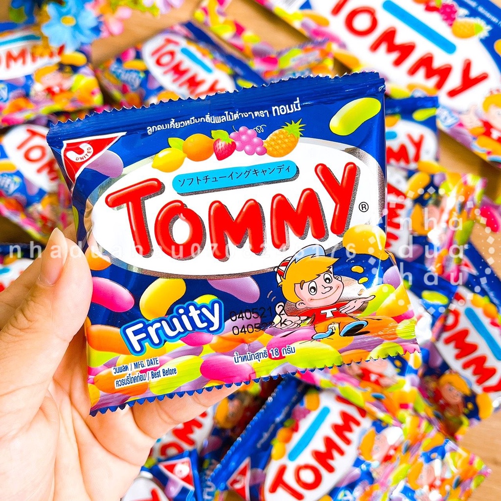 Một gói kẹo trái cây mix vị Tommy Thái Lan gói 18gam