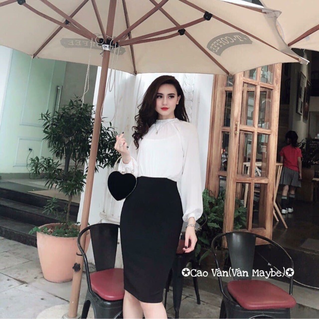 Váy công sở liền thân thiết kế